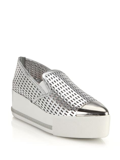 miu miu metal cap toe leather sneakers|miu mi u shoes.